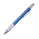 1PC Multi Functional Tool Tech Ballpoint Pen 6 in 1 Spirit Screwdrive Level K5O5