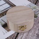 1PC Boutique Gift Wooden Box Jewerly Storage Gift Box Storage Wooden Round3C