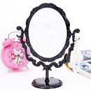 Girl Desktop Rotatable Gothic Rose Makeup Stand Mirror Black Butterfly TO
