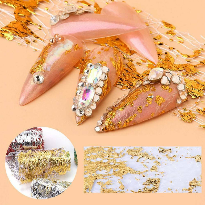 Nail Foils Lace Fragments Glitter Series Nail Art Stickers Transfer Decals Decor