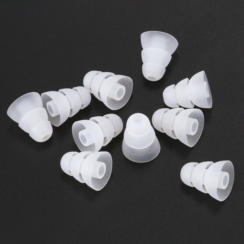 10 x Soft Headset Headset Plug Pad Case Tips Clear R3K3