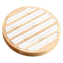 1 Pc Rings Display Tray Wooden Round Ring Holder Showing Plate Jewelry Orga G8Y3