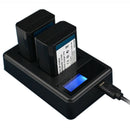 For GOPRO5/6 Battery Charger AHDBT-501 Double Slot Micro-usb LCD Charg ORL