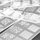 Nail Art Stamp Stencil Stamping Template Plate Mould Set Tool Stamper Decor LJ