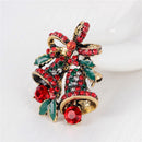 1pc   Christmas Rhinestone Cute Christmas Bell Brooch Pin Xmas Gift Party SPTEU