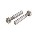 Two 16mm x 8mm White Steel Straight Shank T-Slot Milling Cutters for Millin