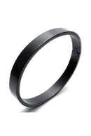 Jewelry men's and ladies' bracelet, stainless steel bangle, black S2F4