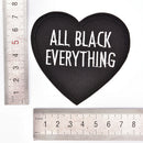 EBack Heart Embroidered Patch for Clothing Iron on Sew on Applique 7.9cmx7.5cm Z