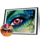 5D DIY Diamond Painting Green Eye Rhinestone Kit Full Round Home Wall Art