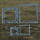 Square Hollow Lace Metal Cutting Dies For DIY Scrapbooking Album Paper Card 3CAU