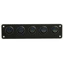 Blue LED Rocker Switch Panel 5 Gang 12V 20A 24V 10A DC for Car Marine Boat Yacht