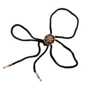 Western Cowboy Bolo Tie Men's Flower Round Pendant Suit Poirot Bolo Tie Gift