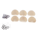 6x White Tuning Key Tuner Button Knob Semicircle Shape For Acoustic Guitar