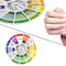 Pro Tattoo Nail Pigment 12 Color Wheel Paper Card Guide Round Circle Rotates