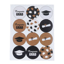 60pcs Graduation Sealing Stickers Paper Labels for DIY Gifts Packaging Decor
