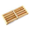Wooden Foot Massager Wooden Five Row Stress Relieving Treatment Relaxing Ma