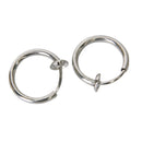 Sier 12MM Clip on Hoop Nose Lip Ear Ring stud  earrings NO-PIERCING