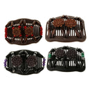 4PCS Magic Wooden Bead Stretch Double Side Combs Bun Maker Hair Stying Tool
