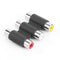 3RCA Female to Female Coupler AV Video Audio Adapter Cable Connector A#S