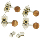 High-end 2R2L Open Ukulele Hawaii Guitar String Tuning Pegs Acacia Knob Luthier