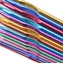 14pcs Aluminum Crochet Hooks Sewing Needles Sweater Weaving Tools Kit Set