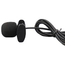 3.5mm Clip on Lapel External Lavalier Microphone for Cell Phone PC Laptop Pad