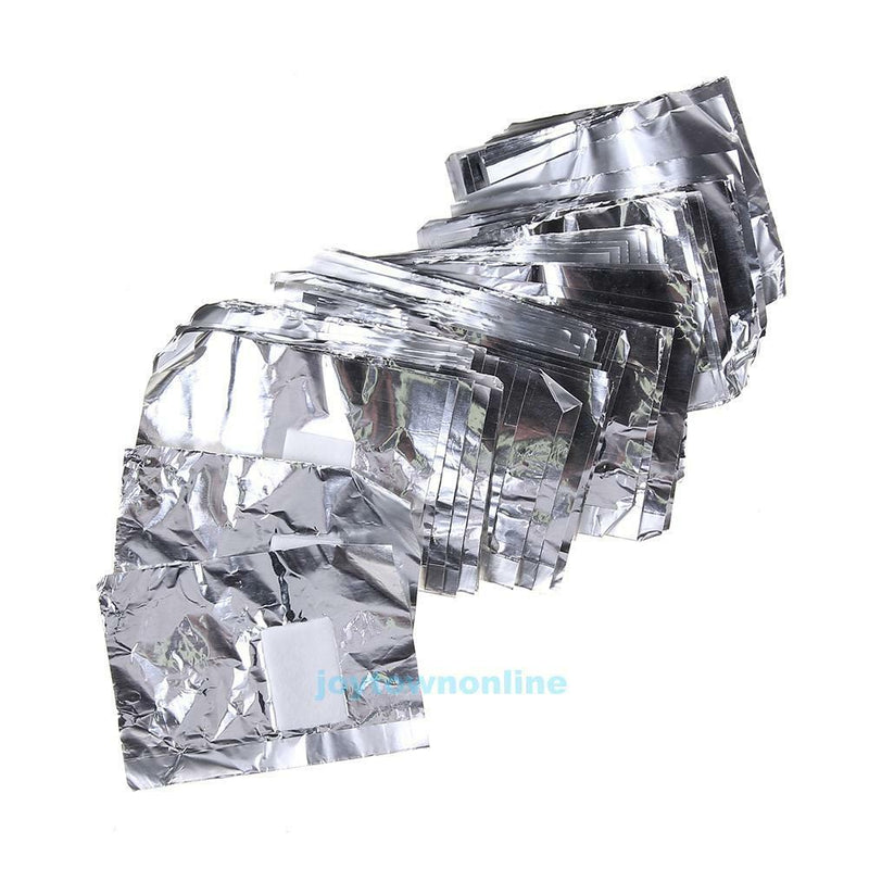 100pcs Aluminium Foil Nail Art Soak Off Acrylic Gel Removal Wraps Remover