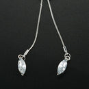 Women Cubic Zirconia Flower Long Adjustable Chain Pendant Sweater Necklace  I7M9