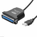 1PC USB to 1284 DB25 36-Pin Parallel Printer Female Adapter Cable Cord Tool bs