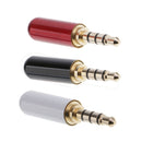 3Pcs/set 3.5mm Plug 4pole Soldering TRRS Male Jacks for Earpieces