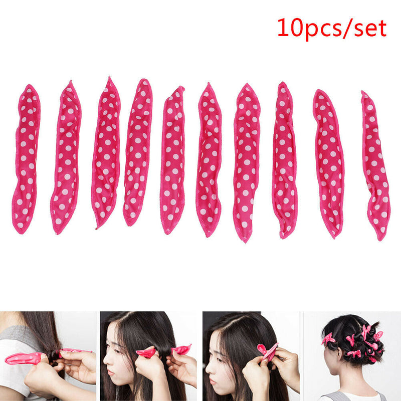 10PCS Magic Curler Hair Rollers Night Sleep wave point Foam Hair Curler Rolle 3C