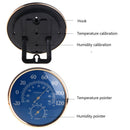 Round Large Thermometer Hygrometer Temperature Humidity Monitor Meter Gauge Blue