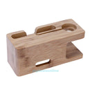 Wooden Charger Holder Charging Dock Station Stand Stent For iWatch Mobile Phone