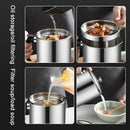 304 Stainless Steel 1.3L Oil Filter Pot Jar Pourer Strainer Separator Can Tool