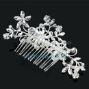 Bridal Prom Wedding Flower Prom Crystal Rhinestone Hair Comb Pin Clip Diamante