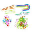73Pcs Plastic Stitch Holders Needles Knitting Clip Marker Crochet Hook Tool