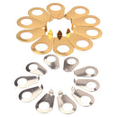 10PCS Guitar Knobs Pointer Plate  Knob Position Indicator for Guitar Bass chrome