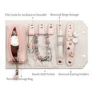 Travel Jewelry Organizer,Portable Leather Jewelry Roll for Travel,Mini Size G3H4