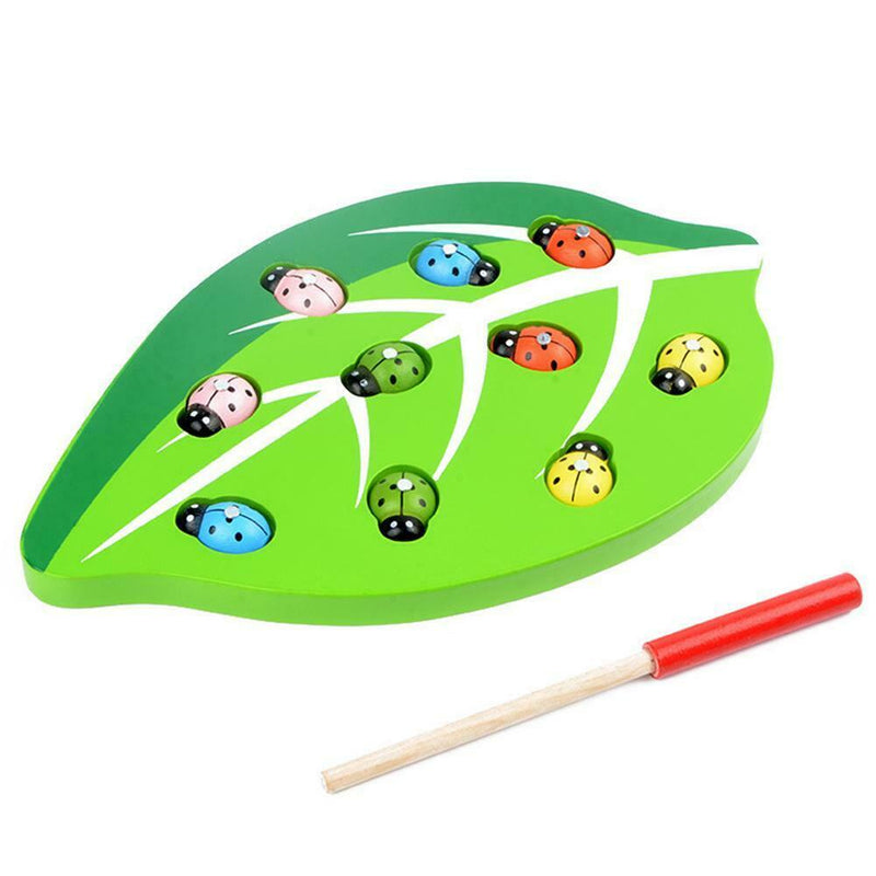 Wooden Magnetic Catch Insect Games Puzzle Parent-child Interactive Toys