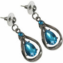 Necklace And Earring Set Water Drop Shape Jewelry Set Blue H4T9