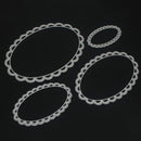 4PCS Oval Cutting Dies Stencil For DIY Scrapbooking Embossing Decor Craft SN9F