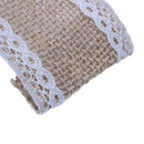 2.5M Hemp Ribbon with Lace Trims Tape Rustic Wedding Decor G