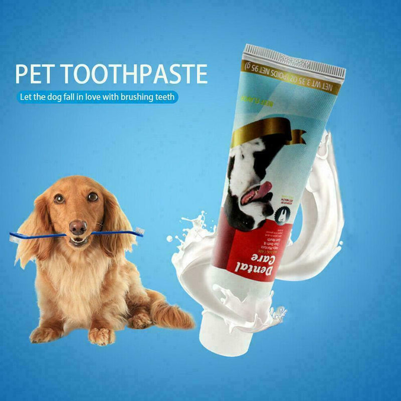 Pet Cat Dog Toothpaste Dental Clean Oral Health Care Breath Plaque Removal P6W8