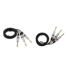 2Pieces 1/4 Inch TRS Stereo To Dual 1/4 Inch TS Mono Y-Splitter Cable