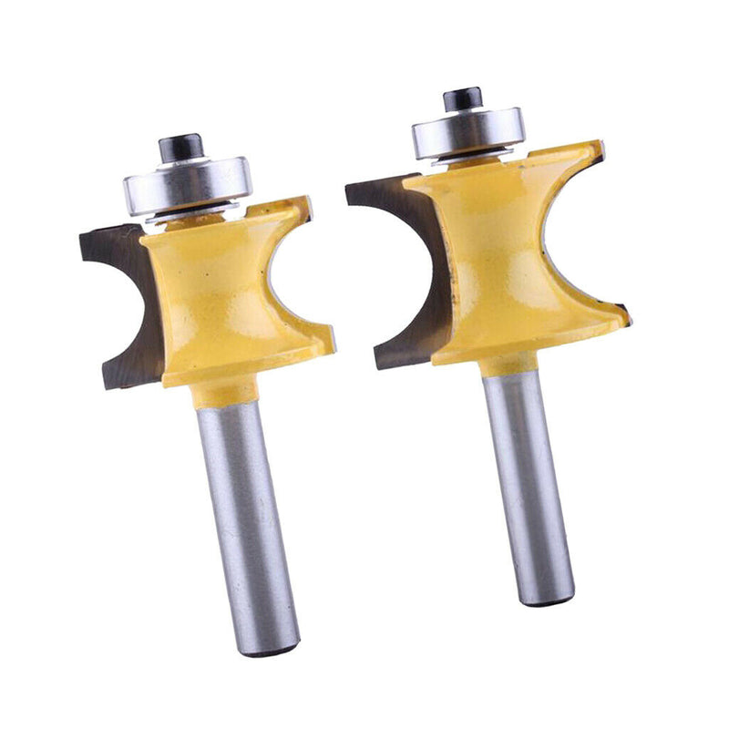 2x Half Round Bullnose Router Bits 3/4 1/2 -inch Woodworking Milling Cutter