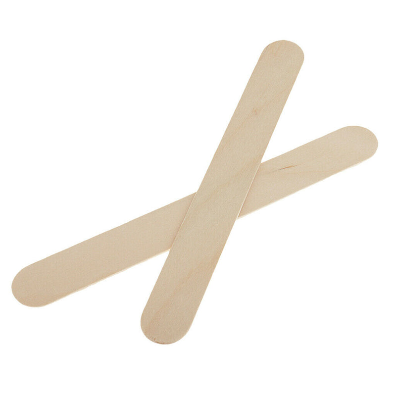 50pcs Natural Wooden Disposable Hair Remover Waxing Applicator Sticks Wax 15cm