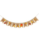 Happy Fall Banner Leaf Bunting Hanging Home Fireplace Mantel Party Supplies