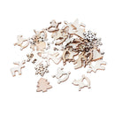 30Pcs DIY Craft Christmas Xmas Wood Chip Hanging Ornaments Decoration Gift OZ