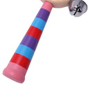 1pc Baby Kids Rainbow Wooden Handle Bell Jingle Stick Shaker Rattle Toys S5A1