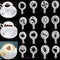 16 Coffee Machine Barista Stencils Template Strew Flowers Pad Duster Spray